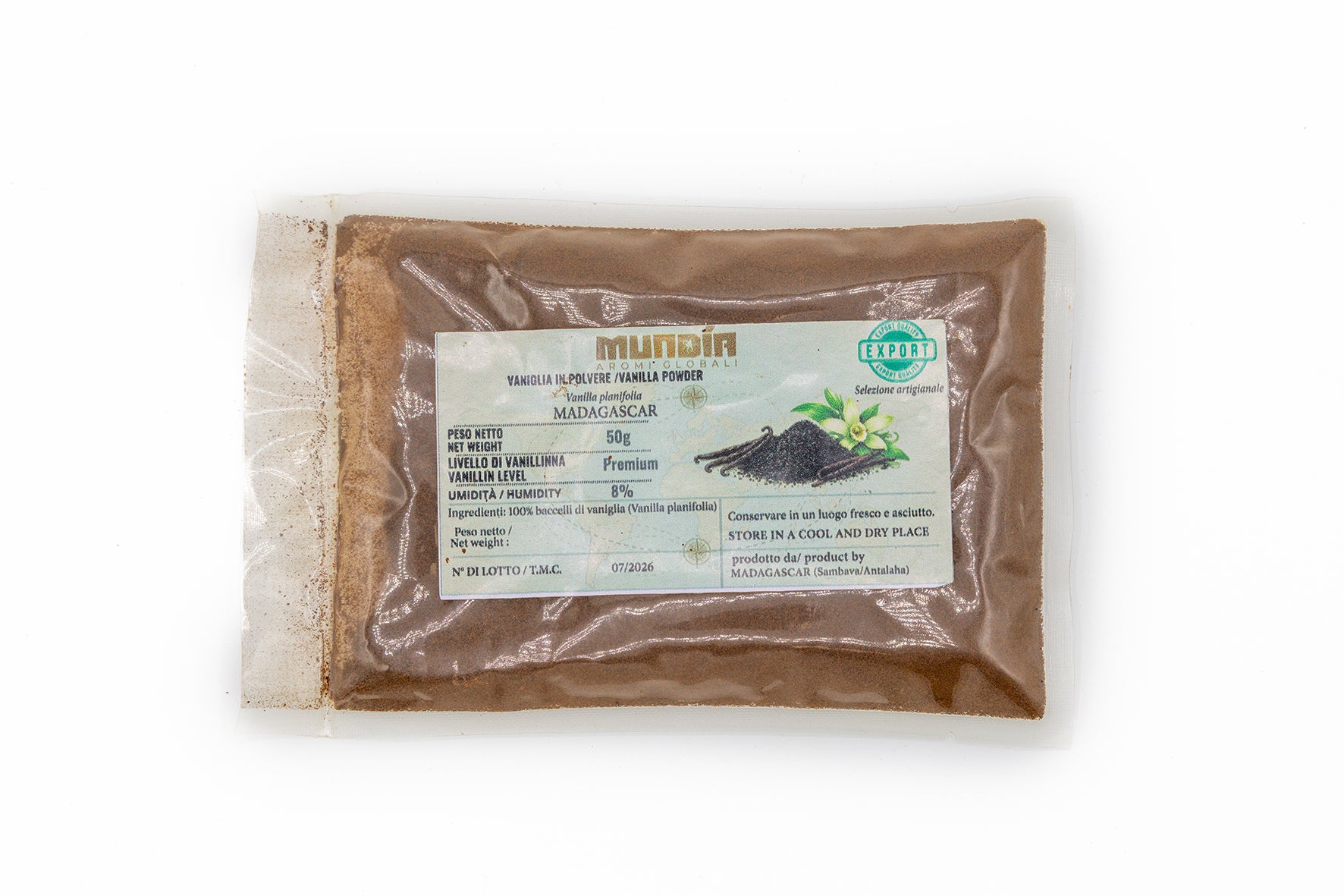 Polvere di Vaniglia del Madagascar Bourbon Premium – Mundia (50g)